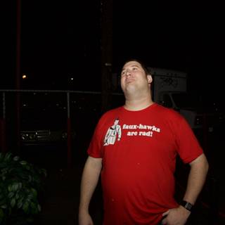 Red Shirt in the Night Sky