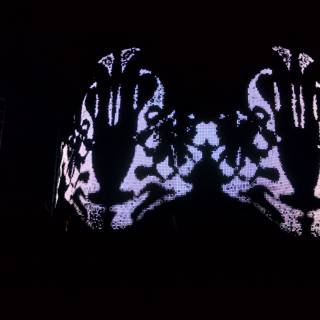 Illuminated Tiger Head Projection