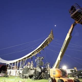Nighttime Construction on Coachella Stage