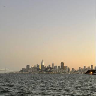 Cityscape Reflections on San Francisco Bay