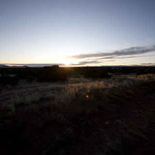 Desert Sunset Over New Mexico Scrubland