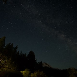 Milky Way Rising Over Mount Lassen at Midnight