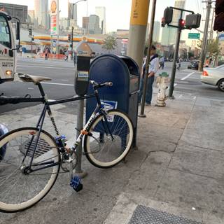 Parked Bicycle on Sidewalk