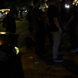 Late Night Crowd Gathers Outside Wobbleland Festival