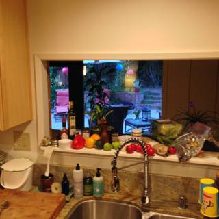 Two Sinks and Greenery in Altadena Kitchen