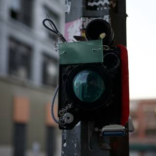 Stickered Traffic Light