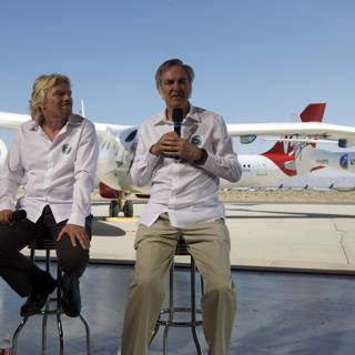 Richard Branson and Burt Rutan at the Airport with Virgin Galactic