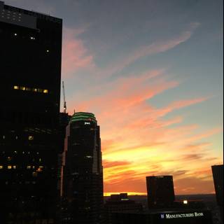 Los Angeles Skyline Kissed by Sunset