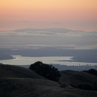 Golden Hour Twilight Over San Francisco Bay from Diablo