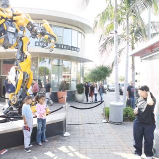 The Yellow and Black Robot Takes Center Stage at UE Xfrmers Exhibit
