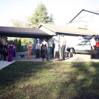 The Wedding Party in Front of Wickstrom House