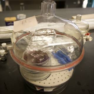 Glass Container with Lid in UCLA Graphene Lab