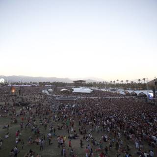 Coachella Crowd in the Desert Hills