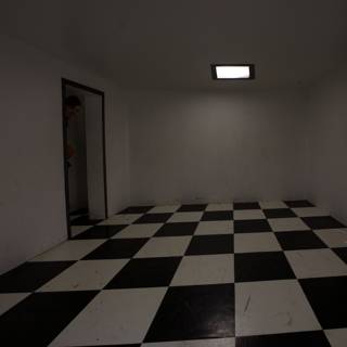 Checkered Floor in a Modern Living Room