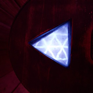 Glowing Arc Reactor in Iron Man Armor Chest