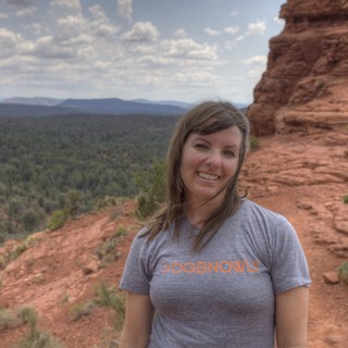Smiling Hiker Among Sedona's Red Rock Formations