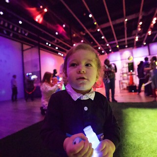 Young Girl at Baby Rave Interactive Light Exhibition