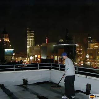 Night Cleaning in the City Sky