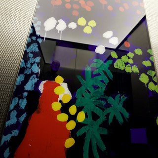 Colorful Digital Art Display on Tablet Screen