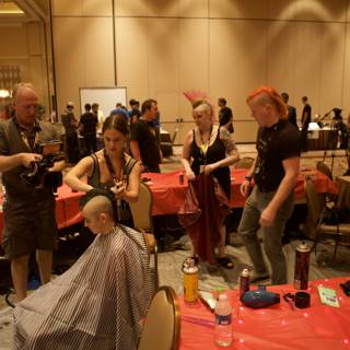 Haircuts at Defcon Convention