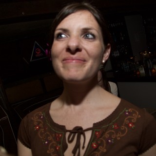 Candid Portrait of Woman at Evening Art Walk