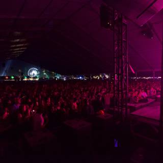 A Sea of Purple Lights and People at Coachella