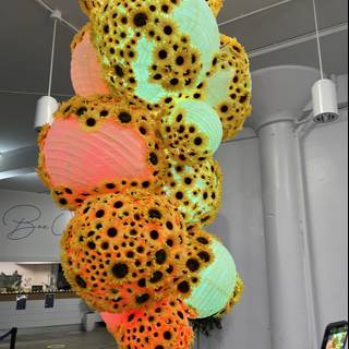 Sunflower Sphere Captivates Visitors with High-Tech Decor