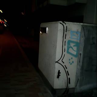 Graffiti Box on Tokyo Sidewalk