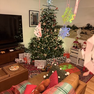 Cozy Christmas Morning Living Room Scene