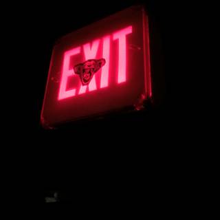 Bright Exit Sign in the City of Angels