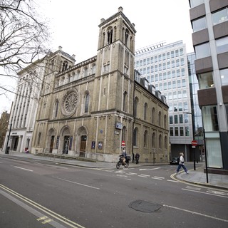 Historic Church Amidst Modern London Architecture