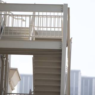 Urban Architecture: White Metal Stairway