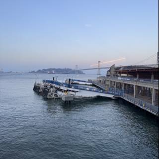 Tranquil Waters: Docked Boat at the San Francisco Ferry Building