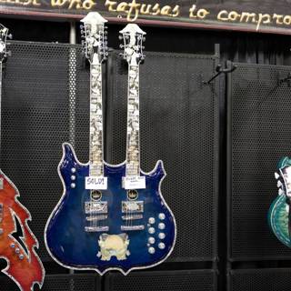 Who Taunts is Comical - A Display of Electric and Bass Guitars