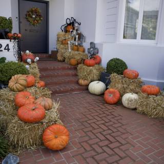 Harvest Hues: A Homestead's Halloween Welcome