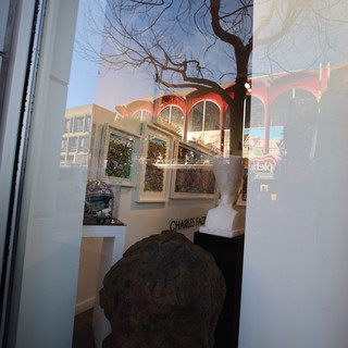 Gallery Window Reflection with Bare Winter Trees