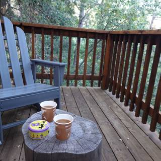 Morning Serenity on the Wooden Deck
