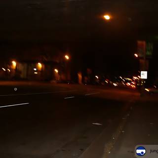 Blurry Urban Night Drive