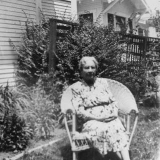 Backyard Portrait of an Elderly Woman