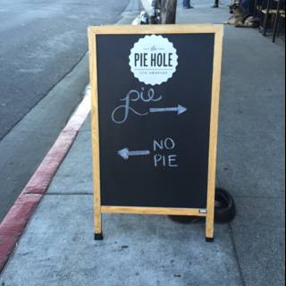 The Pie Hole's Chalkboard Sign
