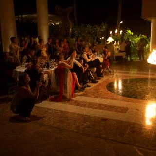 Igniting the Night: Fire Performance at Hawaiian Wedding Reception