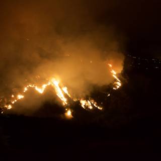 Station Fire Ignites the Night Sky