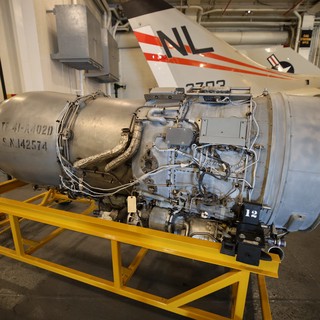 Aircraft Jet Engine Display at USS Hornet Museum