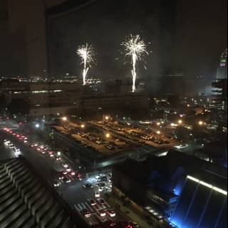 4th of July pyrotechnic display lights up the urban jungle