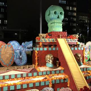Creepy and Colorful Skull Parade Float