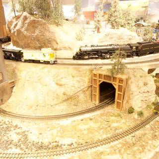 Miniature Train Journey through the Tunnel