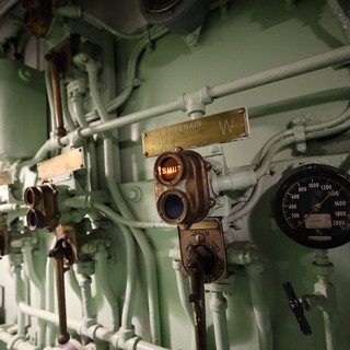 Vintage Naval Engine Room Control Station