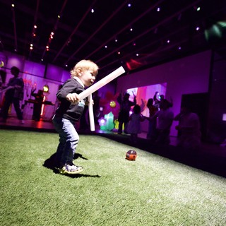 Child Playing at Baby Rave Interactive Art Installation