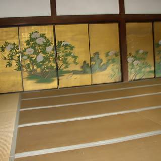 Oriental Painting in a Formal Bedroom