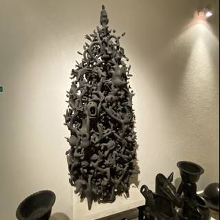 Festive Metal Sculpture Adorning a Wall
